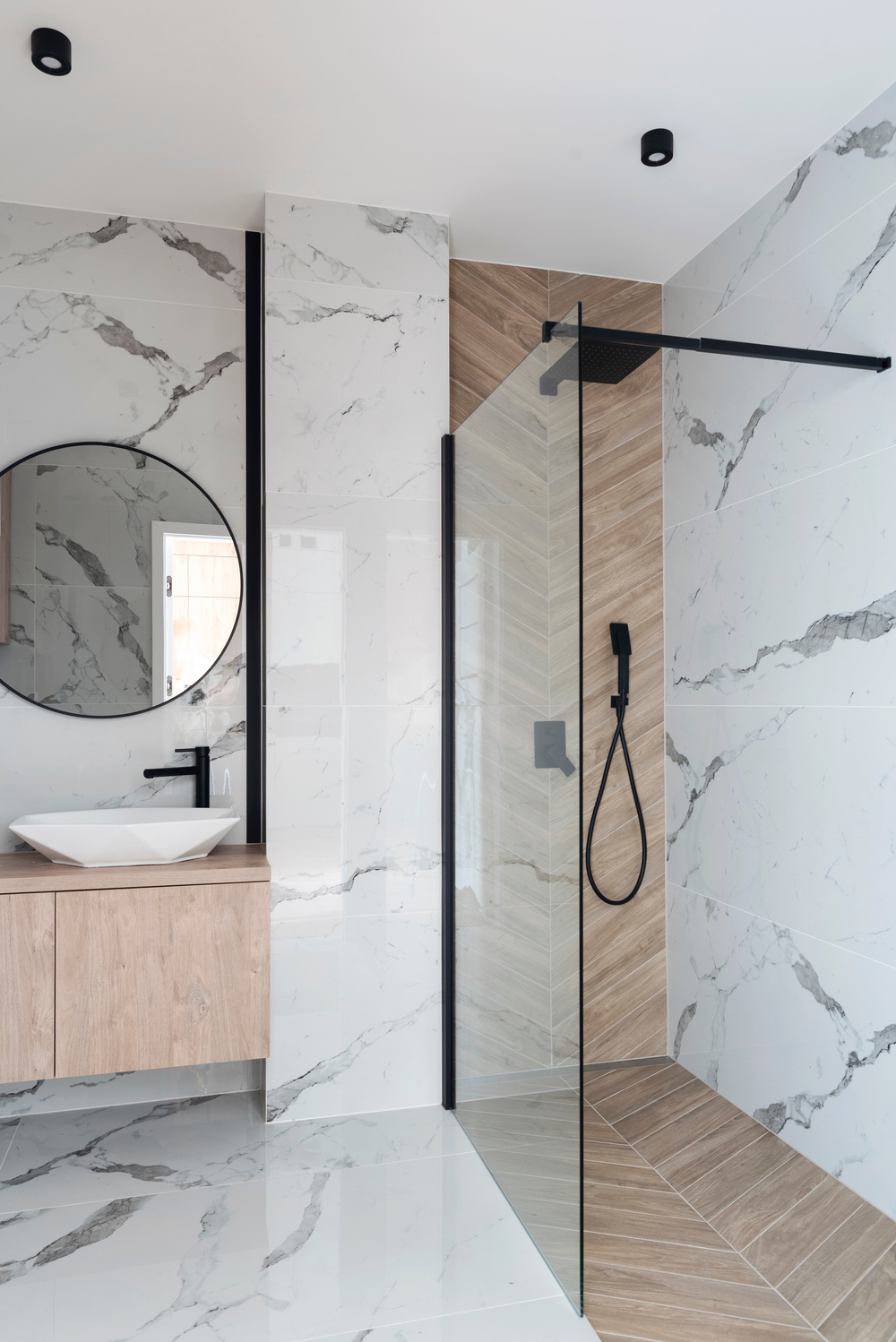 remodeled bathroom by general contractor chicago